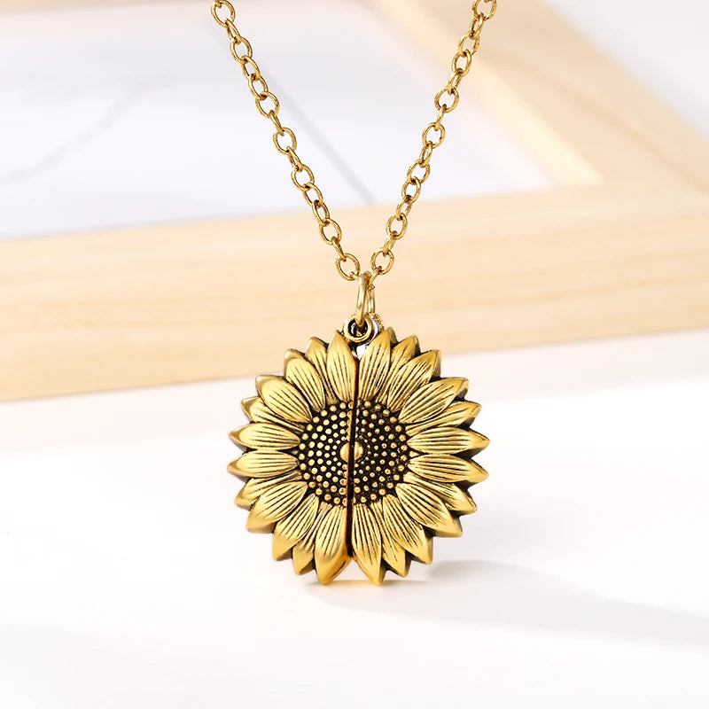 You Are My Sunshine Necklaces for Women Gold Color Necklace Pendant Jewelry