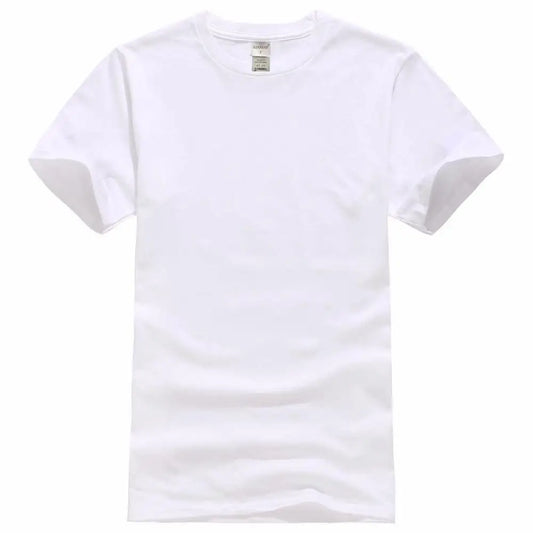 2020 New Solid Color T Shirt Mens Black and White 100% Cotton T-Shirts