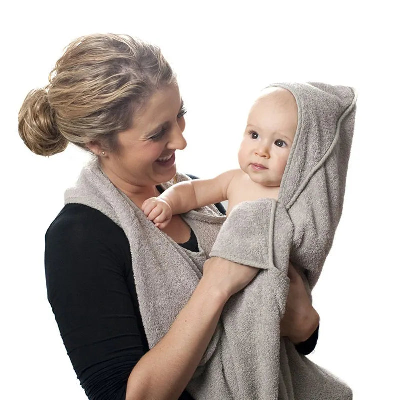 90CM*90CM Combed Cotton Baby Bath Towel Hooded Apron High Quality Towel