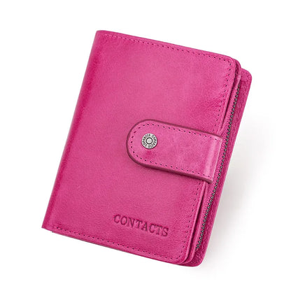 CONTACT'S Genuine Leather RFID Vintage Wallet Men