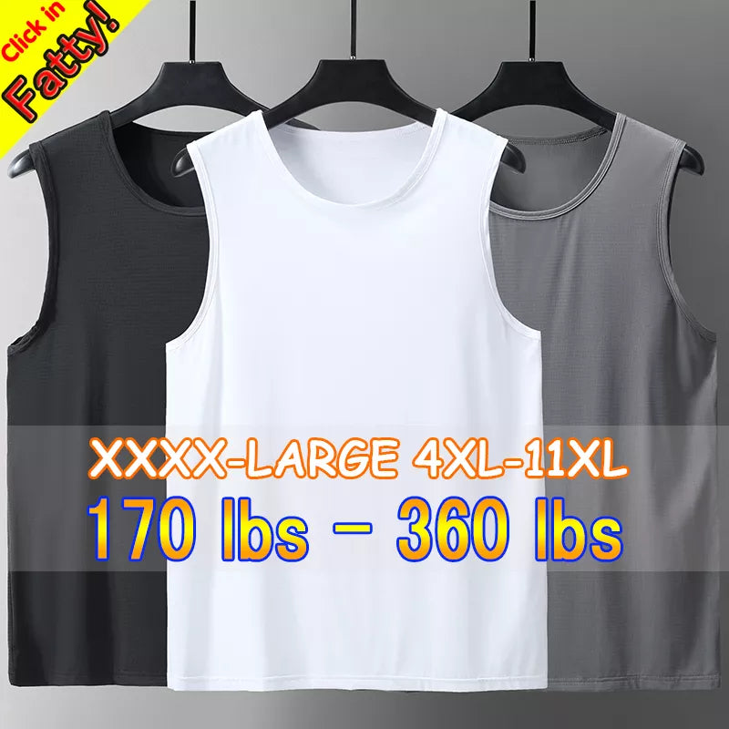 Men Tank Tops Ice Silk Mesh Tops Loose Casual Mens Summer Sleeveless Vest