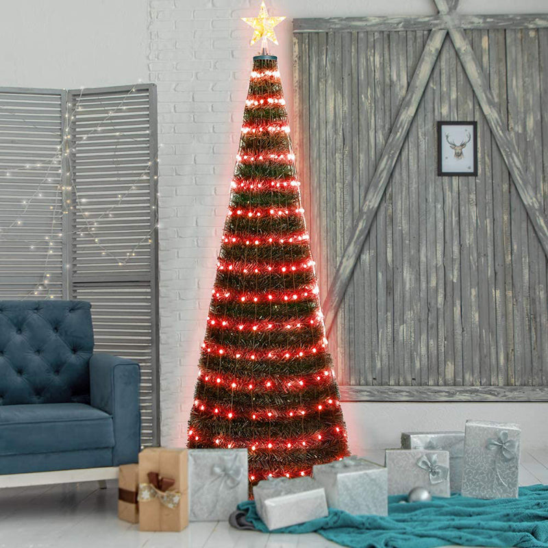 New Arrival Easy Assembly Foldable Artificial Christmas Tree With Star IP65 RGB