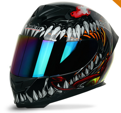 Motorcycle Driving Helmet Plating Color Lenses With Removable washable Liner