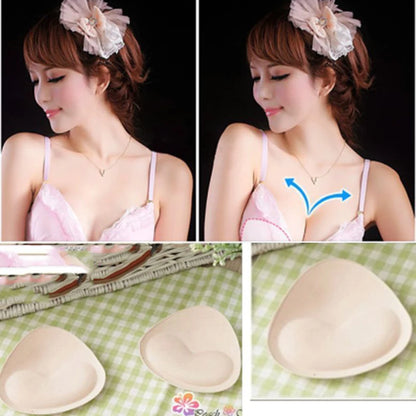 1 Pair Bikini Insert Chest Pad Women Summer Inserts Sponge Foam Bra Pads