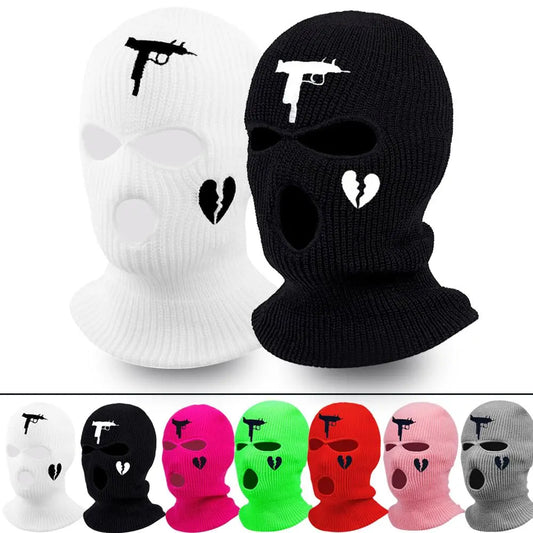 Men Balaclava Mask Hat Winter Warm Windproof Knit Beanies Bonnet Unisex Caps