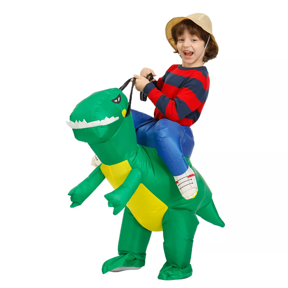 Kids Child Dinosaur Inflatable Costume Anime Mascot Dress Suit Halloween Purim