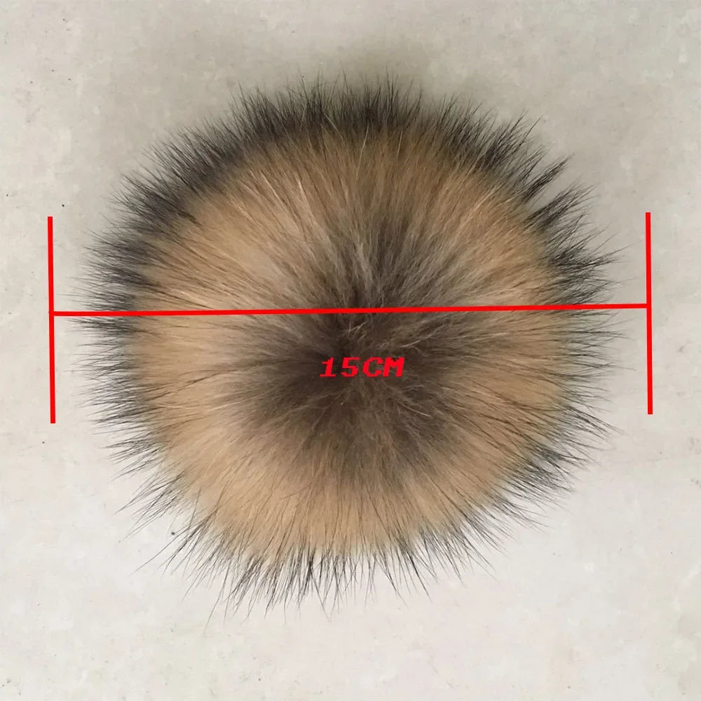 100% Real Raccoon Fur Collar for Kids Parkas Coats