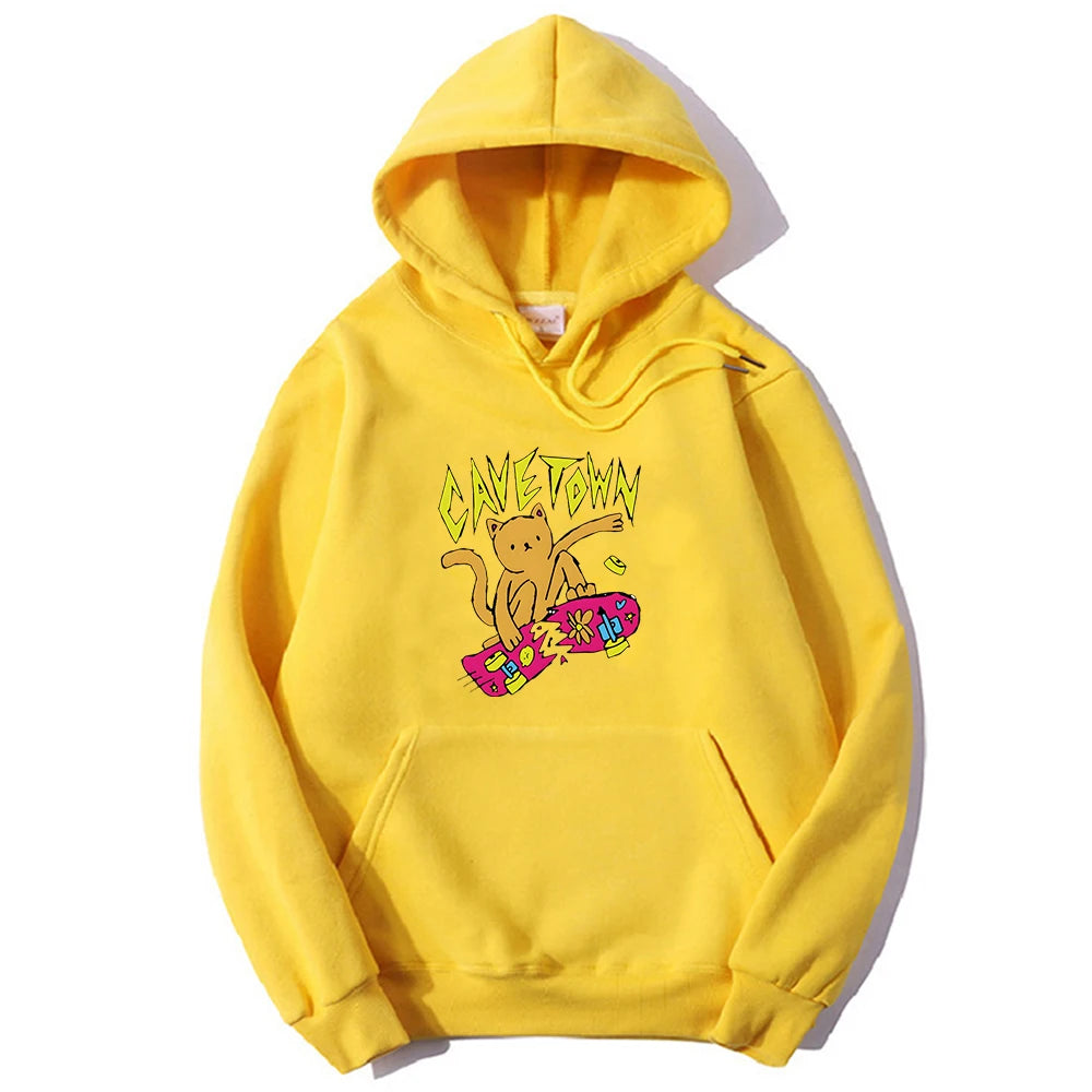 Cavetown Cat Hoodie Kawaii Cartoon Printed Sweatshirts Pullovers With Hooded