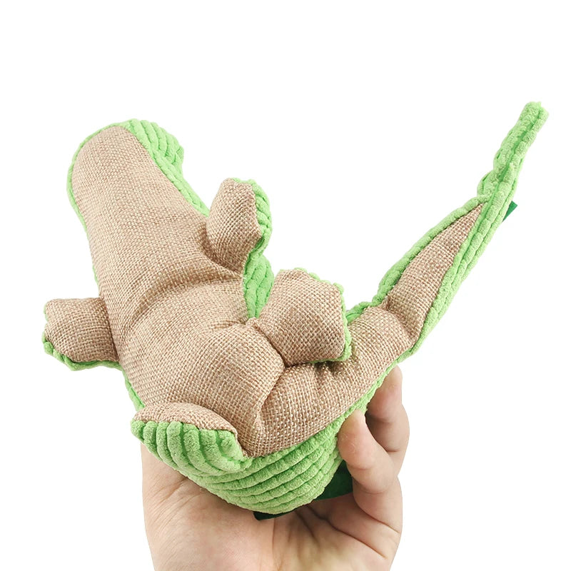 Green Dog Toys Plush Soft Cat Chew Squeaker Pet Toy