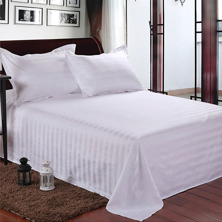 Luxury 100% Cotton Bedding Sets Hotel White Stain Strip