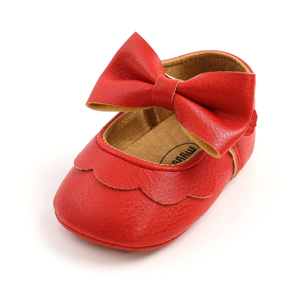 Big Bow Princess Shoes for Newborn Babies Non-Slip Baby