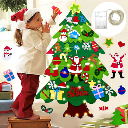 Kids DIY Felt Christmas Tree Merry Decorations for Home 2024 Christmas