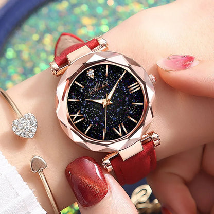 Fashion Luxury Watch Men Women Stars Little Point Frosted Quartz Watch