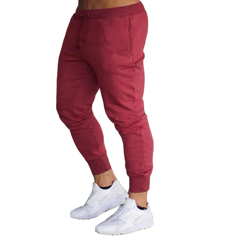 Custom Logo Workout Gym Wear Jogger Pants for Men Drawstring Sweatpants Slim