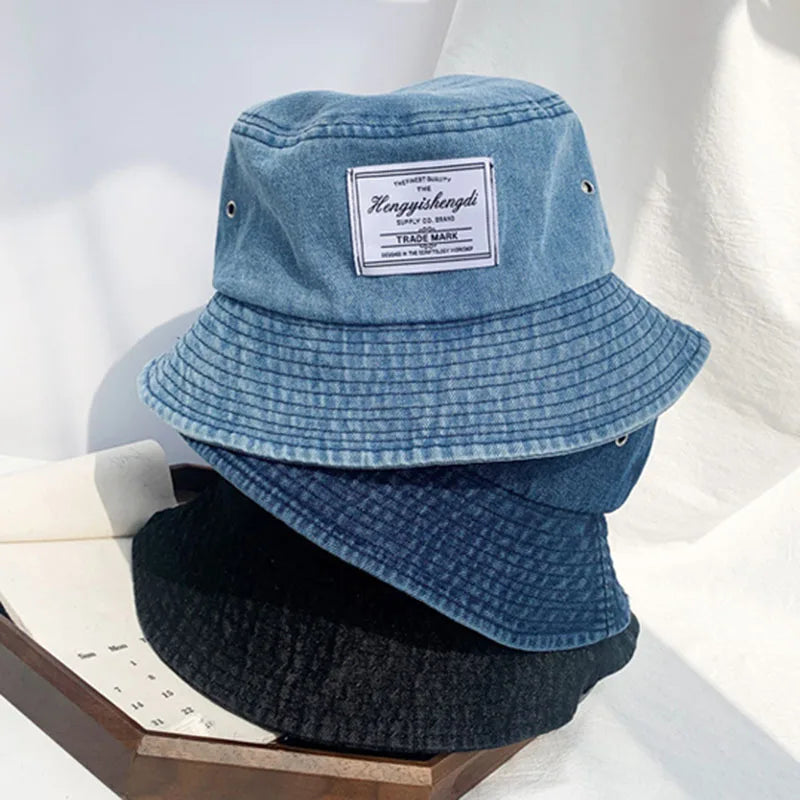 Cowboy Denim Bucket Hats Women Hat Men Hat Panama Outdoor Hip Hop Hat Girl