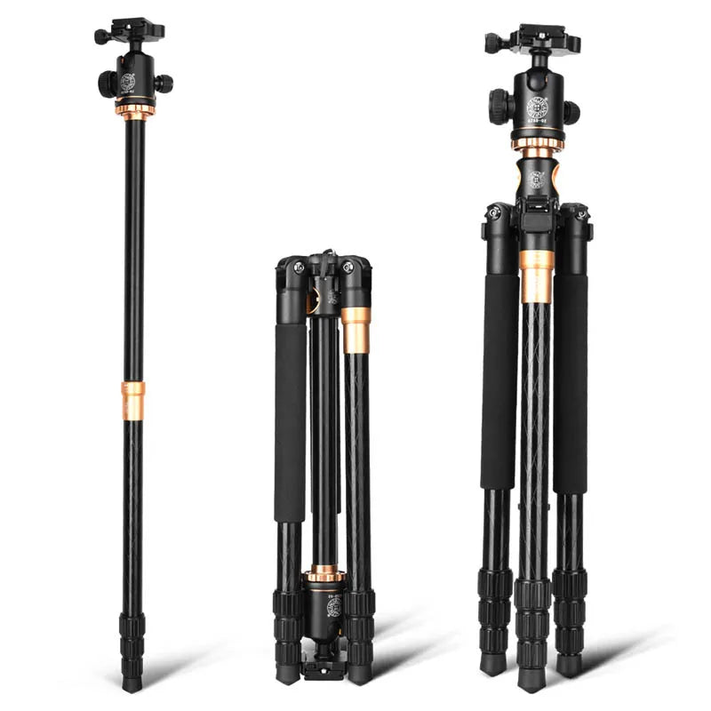 Q999H Horizontal Tripod Professional Camera Flat Tripod 61" Portable Compact