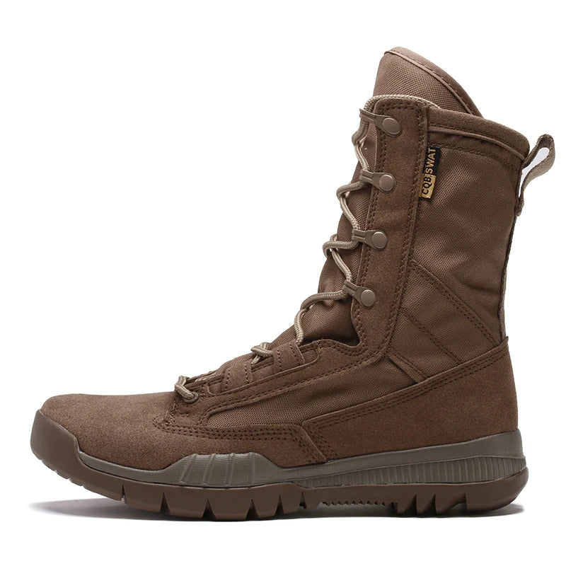 2022 Men's Snow Boots Combat Tactical Brown Hiking Boots for Men