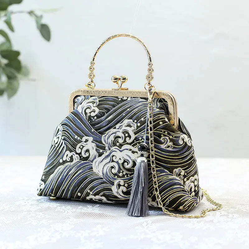 Fashion Vintage Fringe Bag Small Shell Bags Chain Women Shoulder Crossbody Bag