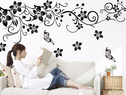 Hot DIY Wall Art Decal Decoration Fashion Romantic Flower Wall Sticker