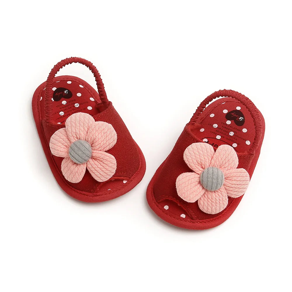 2023 Toddler Newborn Baby Big Flower Girl Sandals for Newborn Girl Slippers