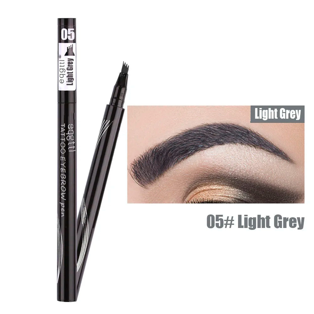 Eyebrow Pencil With 4 Claws Wild Eye Brows Waterproof Brow Tint Pen Long