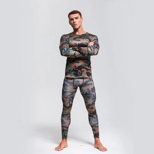 Camouflage Suit  Men's Thermal Underwear Quick-Drying Sportswear  Long Johns