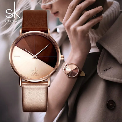 Shengke Original Design Woman Watches Creative Fashion Womens Quartz