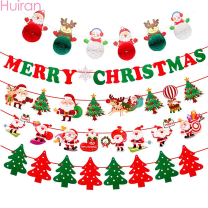 Christmas Banner Merry Christmas Decor for Home Garland