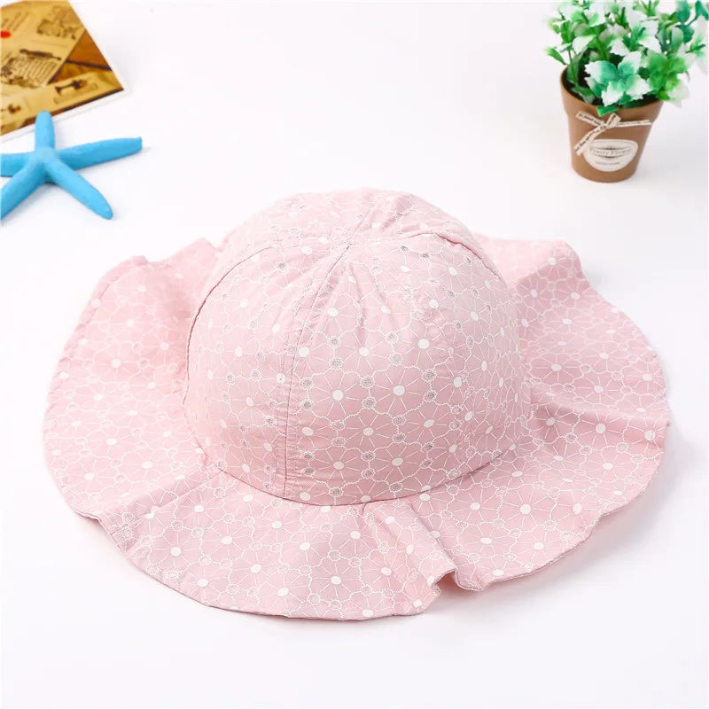 Summer Baby Bucket Cap Kids Children Floral Panama Hat Outdoor