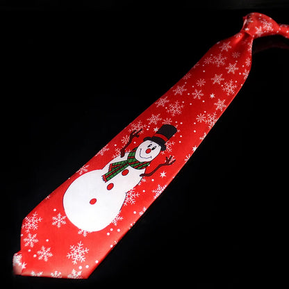 Novelty Design Christmas Ties Red Good Quality Printed Necktie Halloween