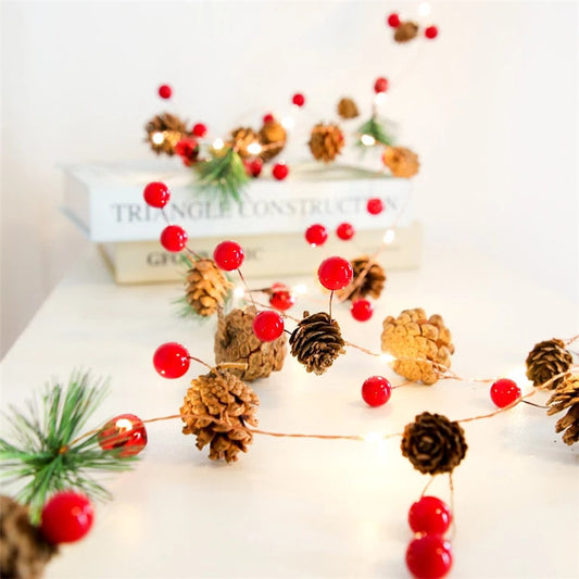 LED Christmas Light Pine Cone String Lights  Christmas Decorations