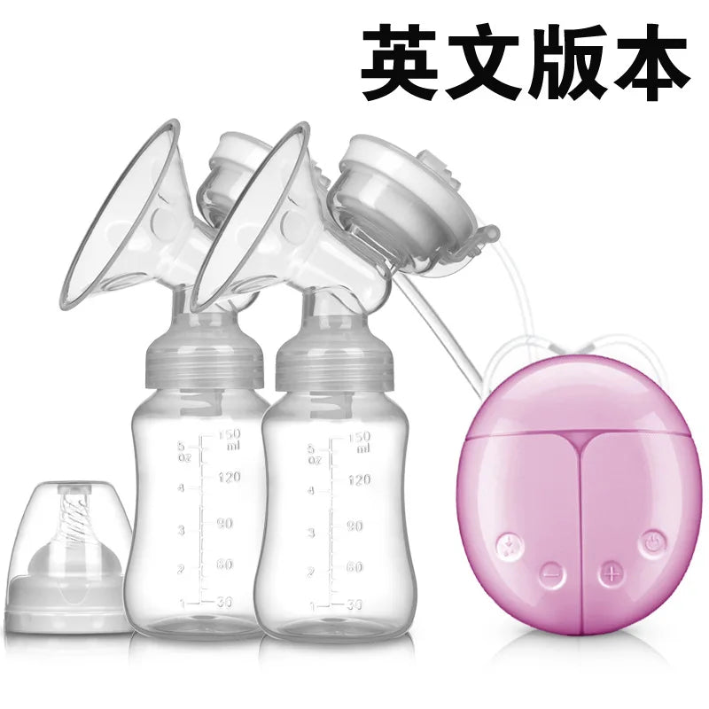 Breast Pumps Powerful Suction USB Electric Breast Pump With Baby Milk Bottle