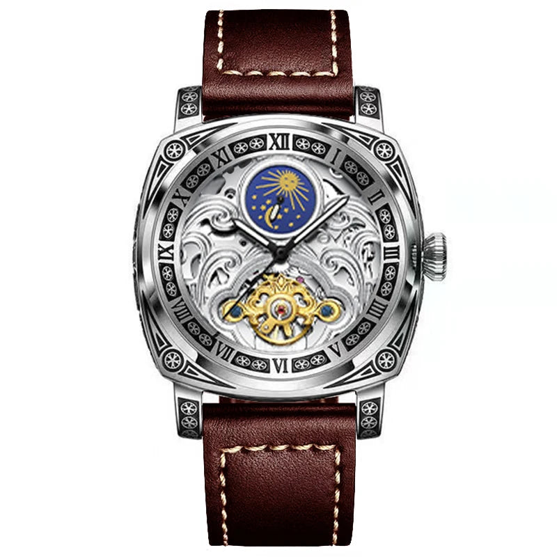 Authentic Brand Carved Watches Fully Automatic Men Watches