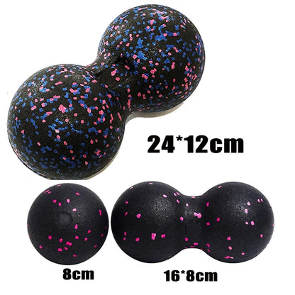 Peanut Fitness Massage Ball Set Yoga Roller Double Lacrosse Mobility Ball