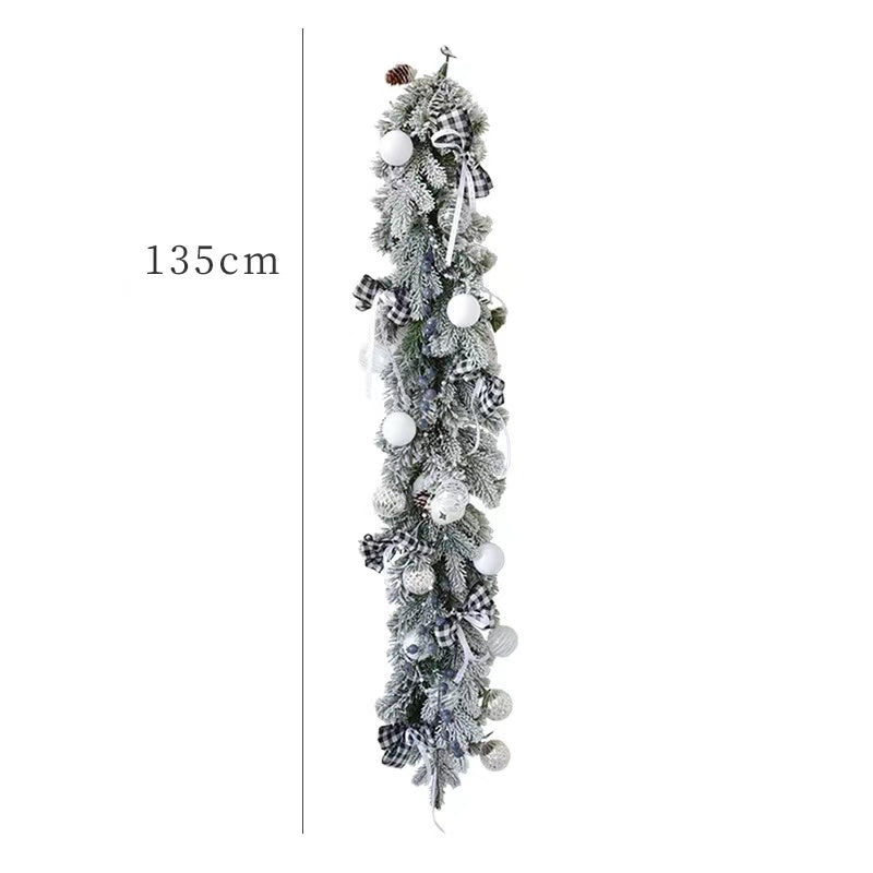 135cm Christmas Rattan Encryption With Pine Cones Christmas Ornaments Handrails