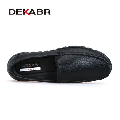 DEKABR Big Size 37-48 Men Shoes Genuine Leather Black Brown