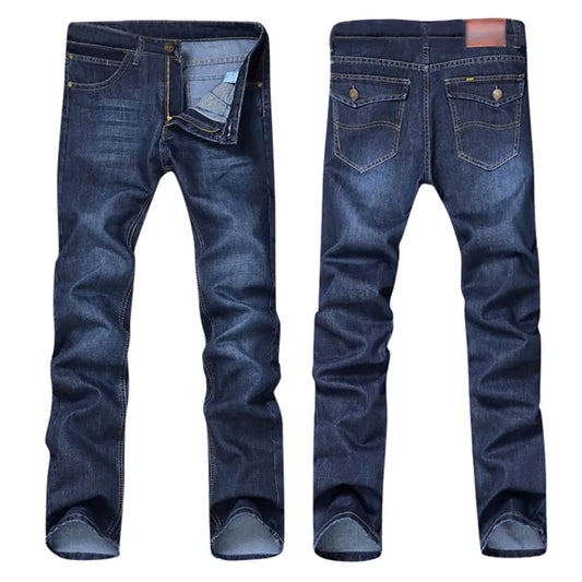 2024 New Men's Denim Pants Korean Fashion Washed Baggy Jeans Streetwear