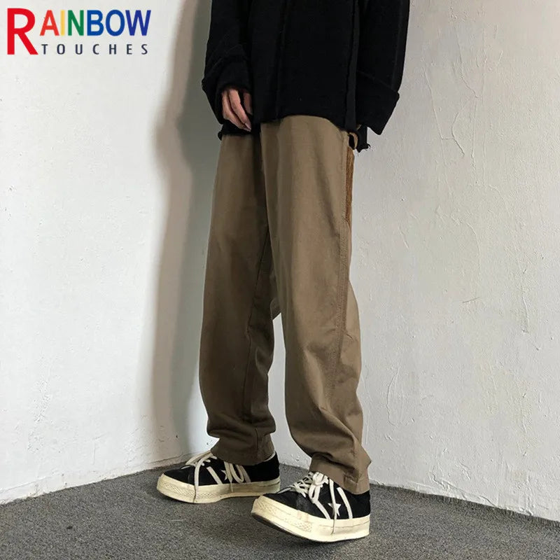 Rainbowtouches 2022 New Men's Cargo Pants Fashion Leisure Sports Wide Leg Style