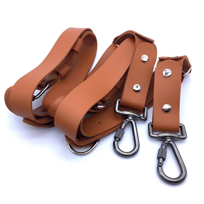 Travel Camera Strap Double Shoulder DLSR LSR PU Leather Belt Photographer