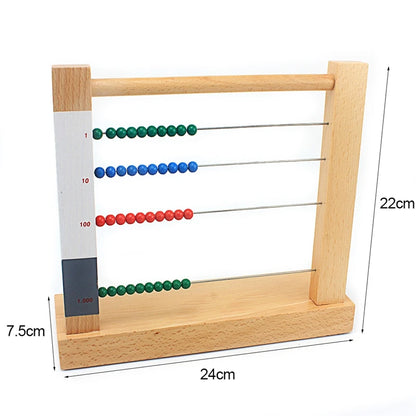 Toddler Wooden Montessori Math Toy Beads Abacus Toy Computing Rack