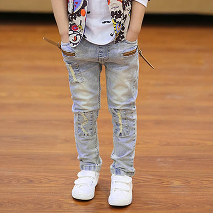 IENENS 5-13y Kids Boys Clothes Skinny Jeans Classic Pants