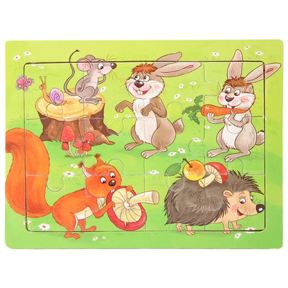 Mini Size 15*10CM Kids Toy Wood Puzzle Wooden 3D Puzzle Jigsaw for Children