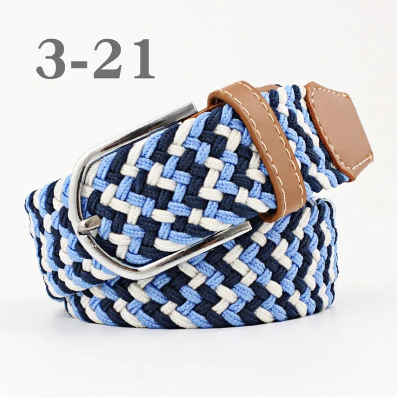 ZLD 60 Colors Female Casual Knitted Pin Buckle Men Belt