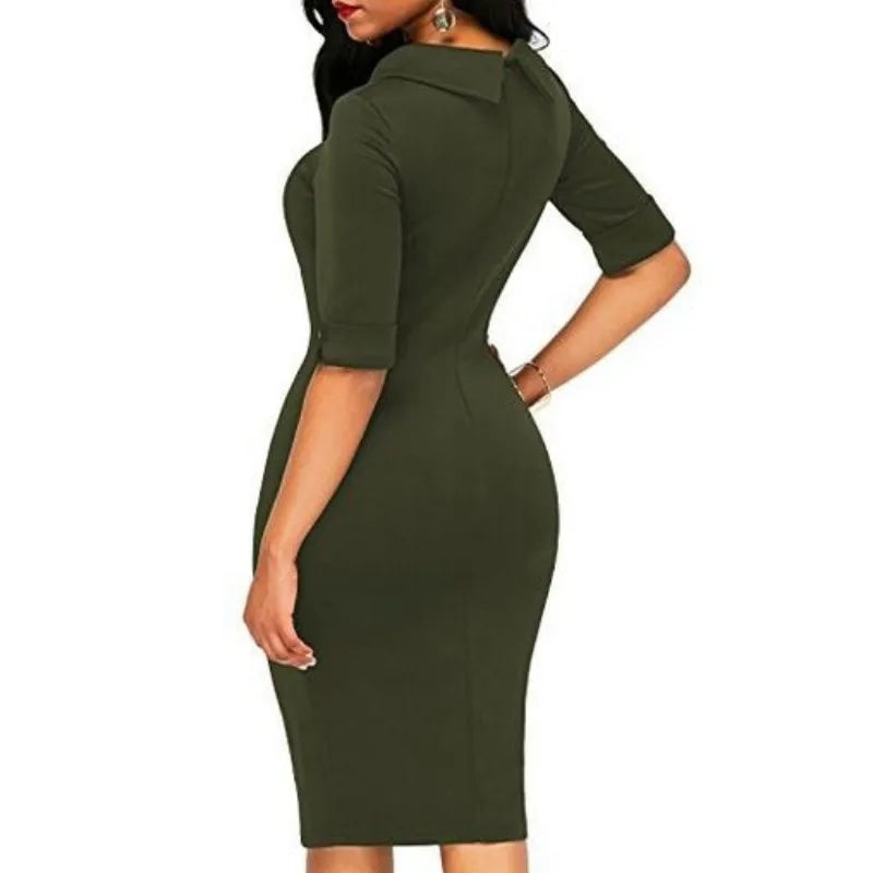 4 Color Female Sexy Women Bodycon Career Dresses Party Work