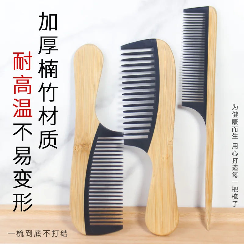 Hot Sale Natural Bamboo Wooden Tail Hair Combs Anti-Static Hairs Care Healthy