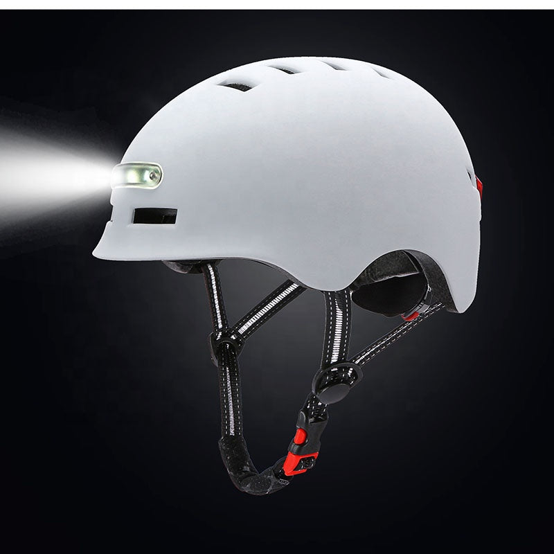 NEW Bicycle Helmet LED Light Rechargeable Intergrally-Mold Cycling Helmet