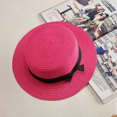 COKK Panama Hat Simple Summer Beach Hat Female Casual Girls