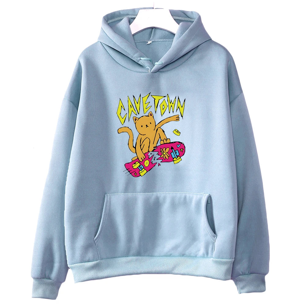 Cavetown Cat Hoodie Kawaii Cartoon Printed Sweatshirts Pullovers With Hooded