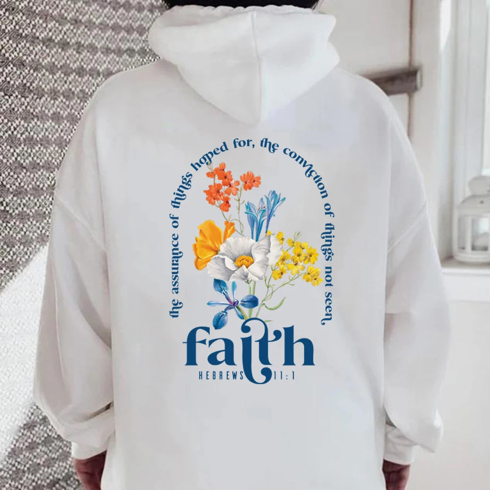 Aesthetic Christian Hoodies Bible Verse Religious Pullover Faith