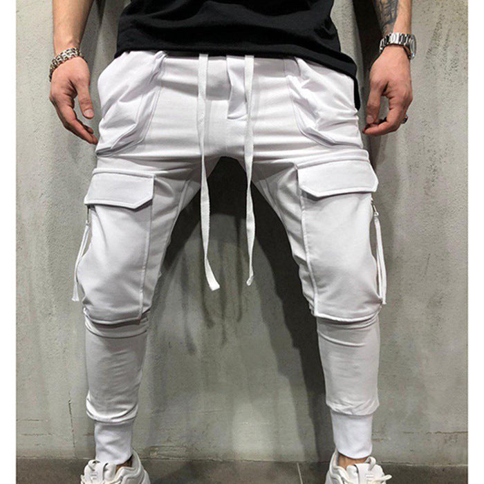 QC Custom High Quality Plain Skinny Cargo Joggers Pants Drawstring Oversized